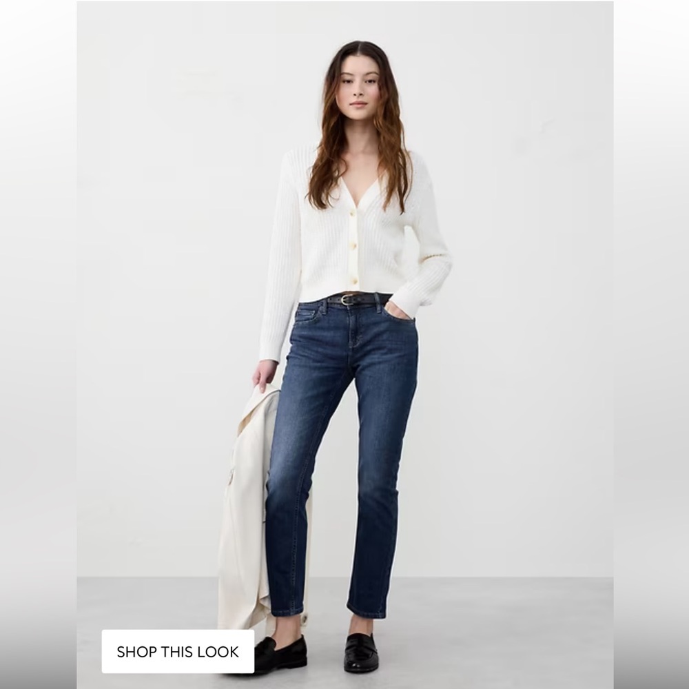 Banana Republic Women’s Midrise Girlfriend Jeans in Heritage Wash(NWT)